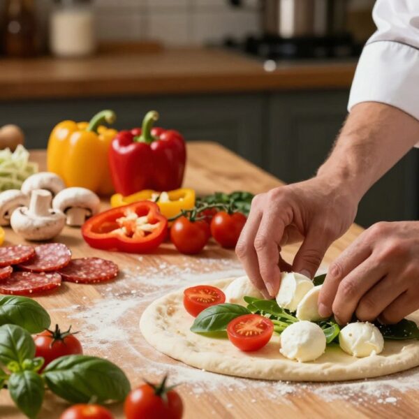 Jak układać składniki na pizzy, żeby wszystko się dopiekło i nic nie spływało