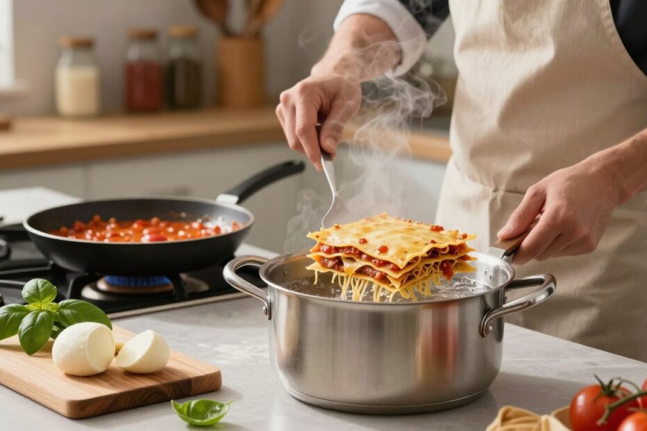 Czy gotować makaron do lasagne