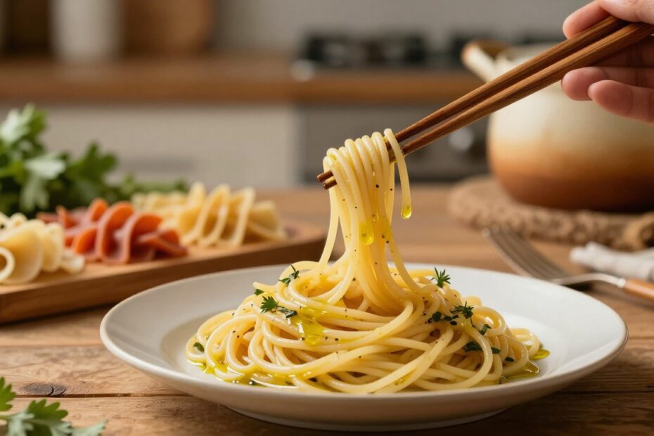 Jak jeść pałeczkami makaron