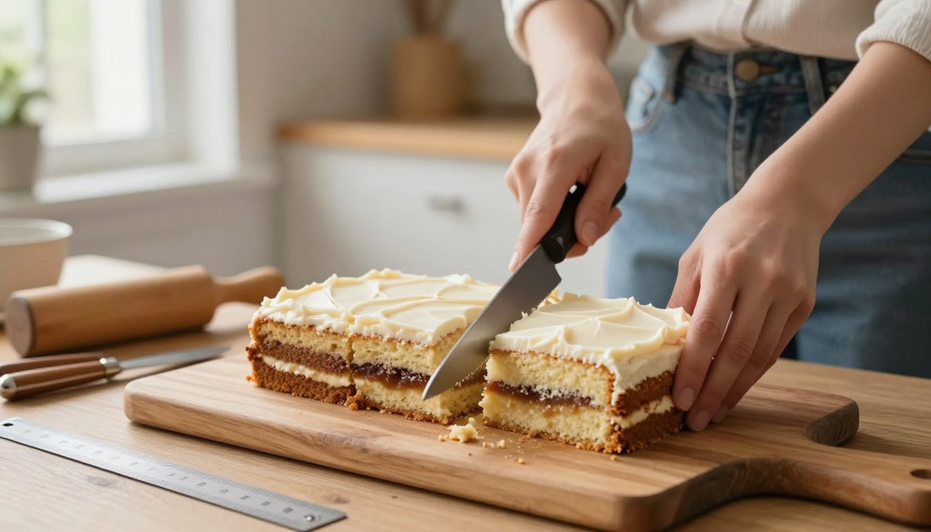 Jak pokroić ciasto na równe kawałki