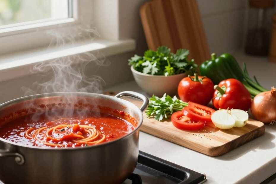 Jak zagęścić sos pomidorowy do spaghetti