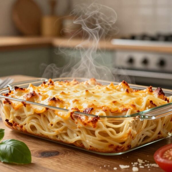 Jak zrobić zapiekankę z makaronem, która nie jest sucha: sos, ser i czas pieczenia