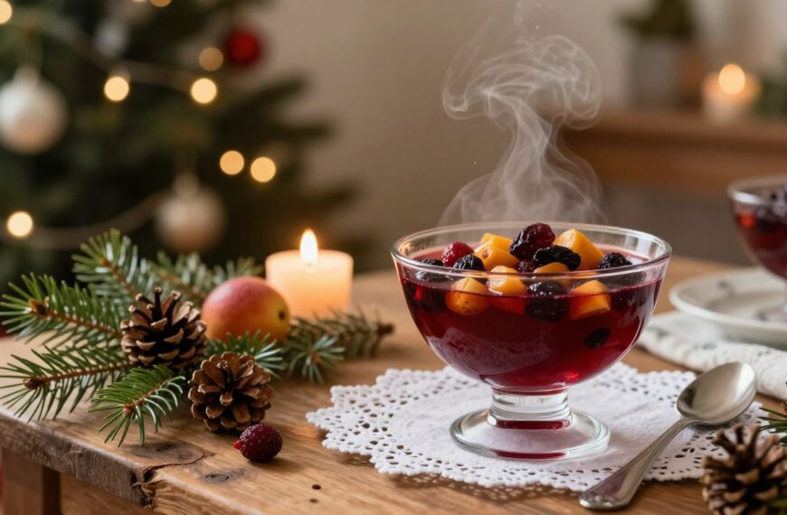 Kompot z suszu wigilijny — tradycyjny napój na świąteczny stół